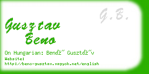 gusztav beno business card